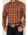 Image #3 - Cody James Men's Dobby Plaid Print Long Sleeve Button-Down Stretch Western Shirt, Blue, hi-res