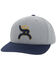 Image #1 - Hooey Men's Hawk Roughy Embroidered Logo Trucker Cap, Grey, hi-res