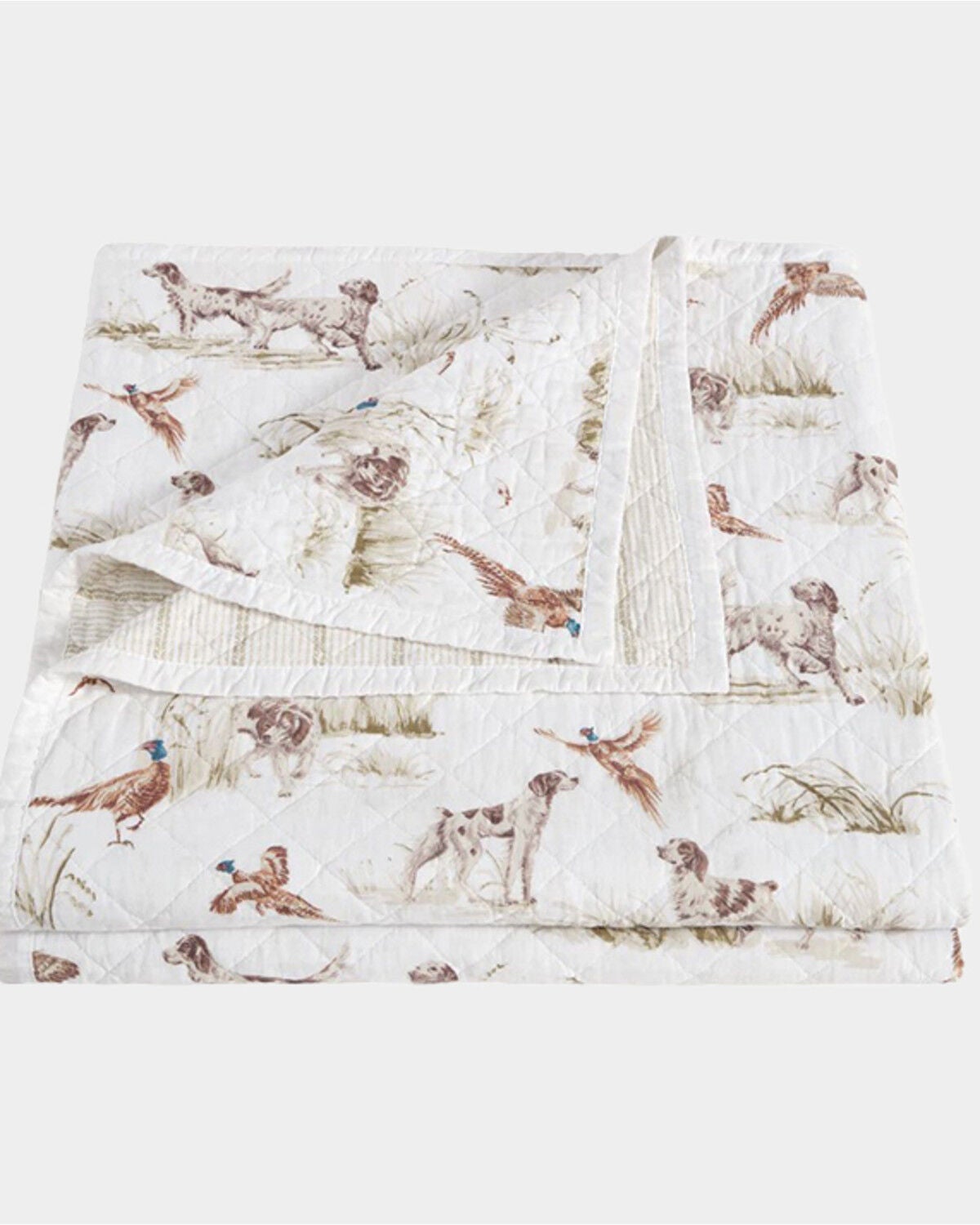 Image #2 - HiEnd Accents Hunt Life Reversible King Size Quilt Set - 3 Piece, White, hi-res