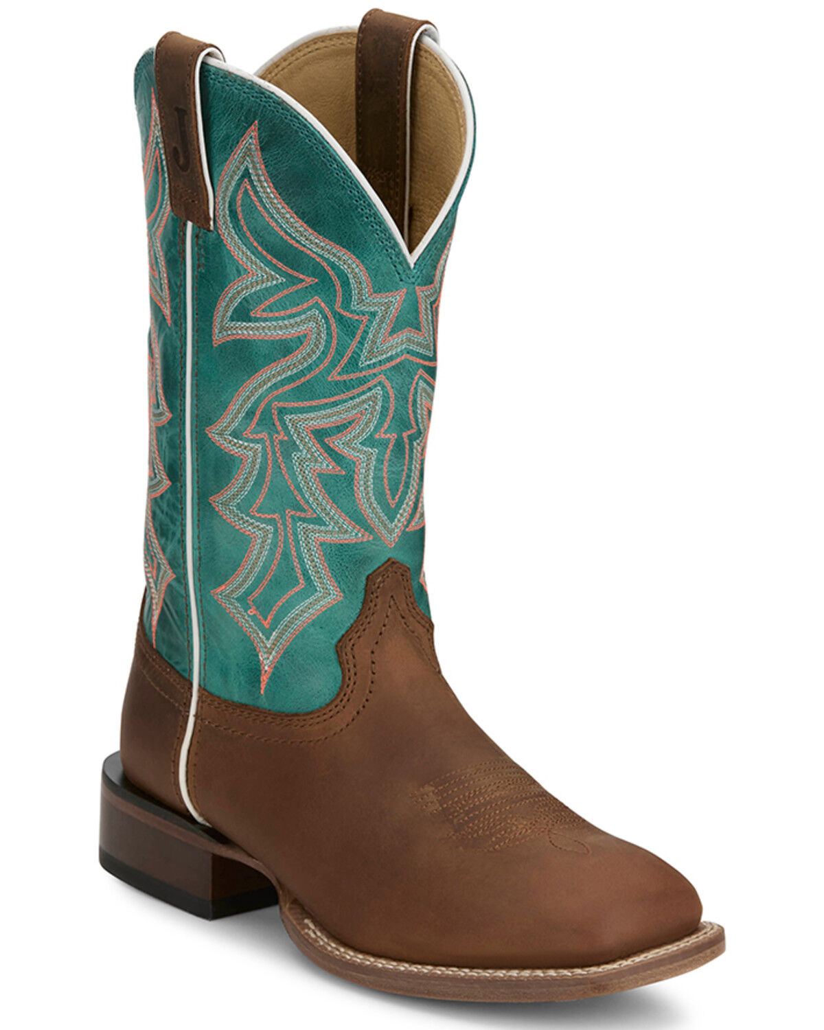 Image #1 - Justin Women's Miss Elle Western Boots - Broad Square Toe, Brown, hi-res