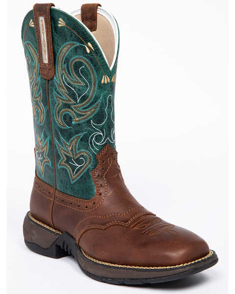 Image #1 - Shyanne Women's Xero Gravity Lite Turquoise Western Boots - Wide Square Toe, , hi-res