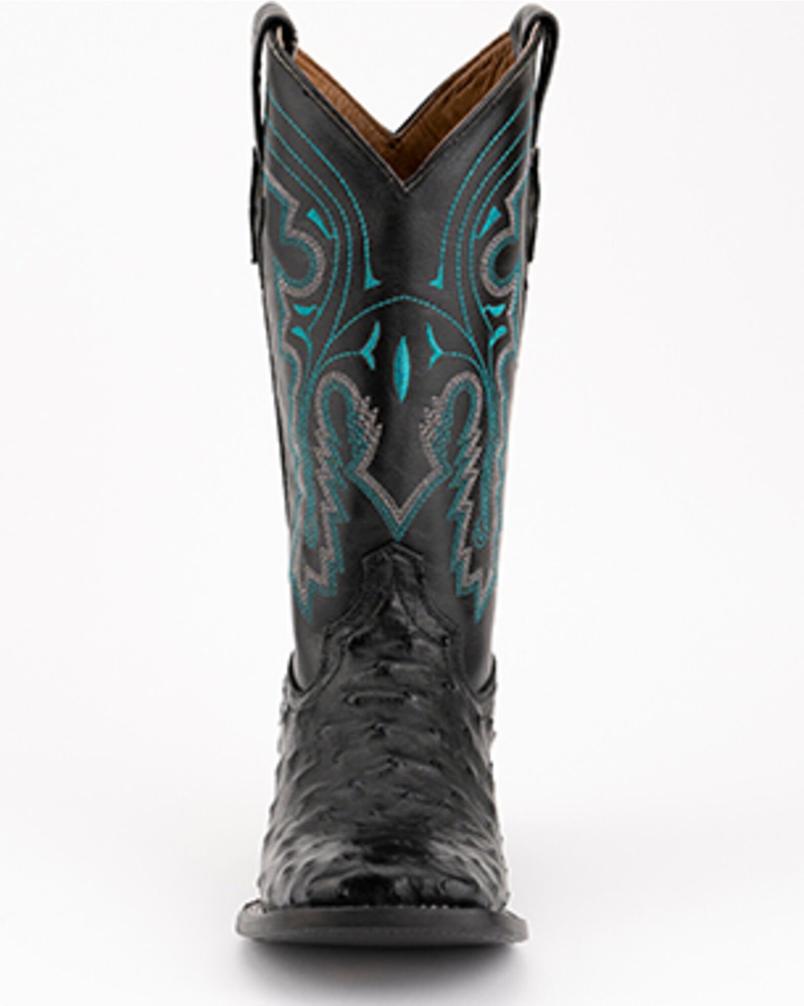 Ferrini Men s Full Quill Ostrich Embroidered Western Boots Broad Square Toe Sheplers
