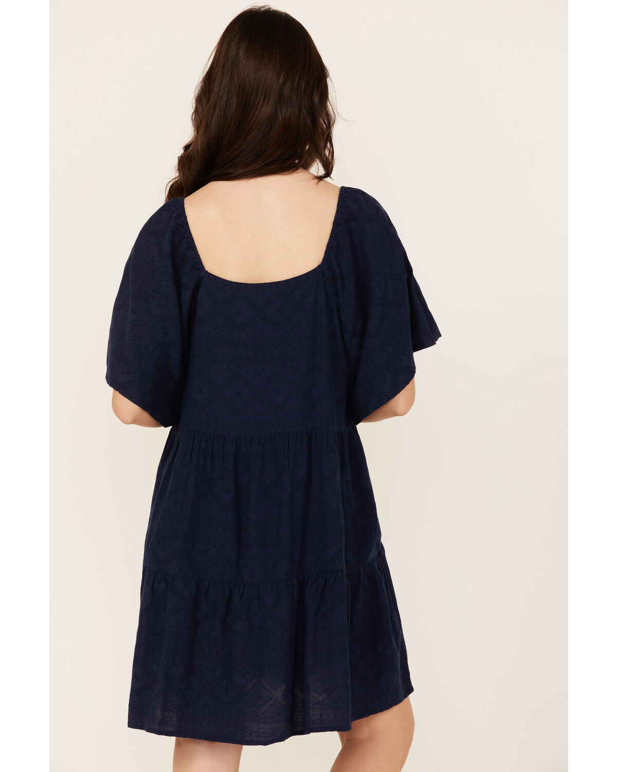 Image #4 - Wrangler Women's Solid Short Sleeve Mini Dress, Navy, hi-res