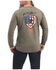Image #2 - Ariat Men's FR Air Service Shield Logo Graphic Work T-Shirt, Sage, hi-res