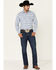 Wrangler Retro Men's Small Plaid Long Sleeve Western Shirt , Blue, hi-res