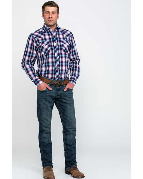 Image #6 - Roper Men's Plaid Long Sleeve Western Shirt , , hi-res