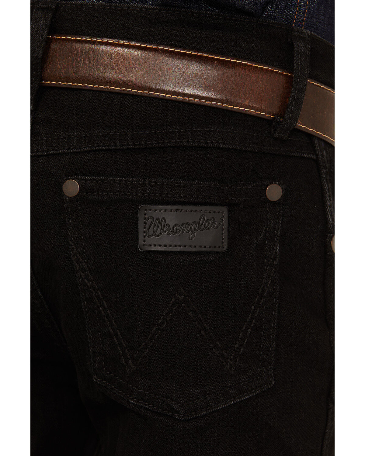 Image #4 - Wrangler Retro Boys' Slim Straight Stretch Denim Jeans, Black, hi-res