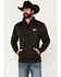 Image #1 - Cowboy Hardware Men's Speckle Logo 1/4 Zip Pullover, Black, hi-res