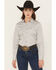 Image #1 - Cinch Women's Striped Long Sleeve Button-Down Western Shirt, Grey, hi-res