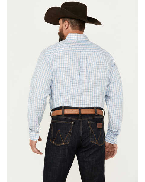 Image #4 - Cinch Men's Plaid Print Long Sleeve Button-Down Stretch Western Shirt , White, hi-res