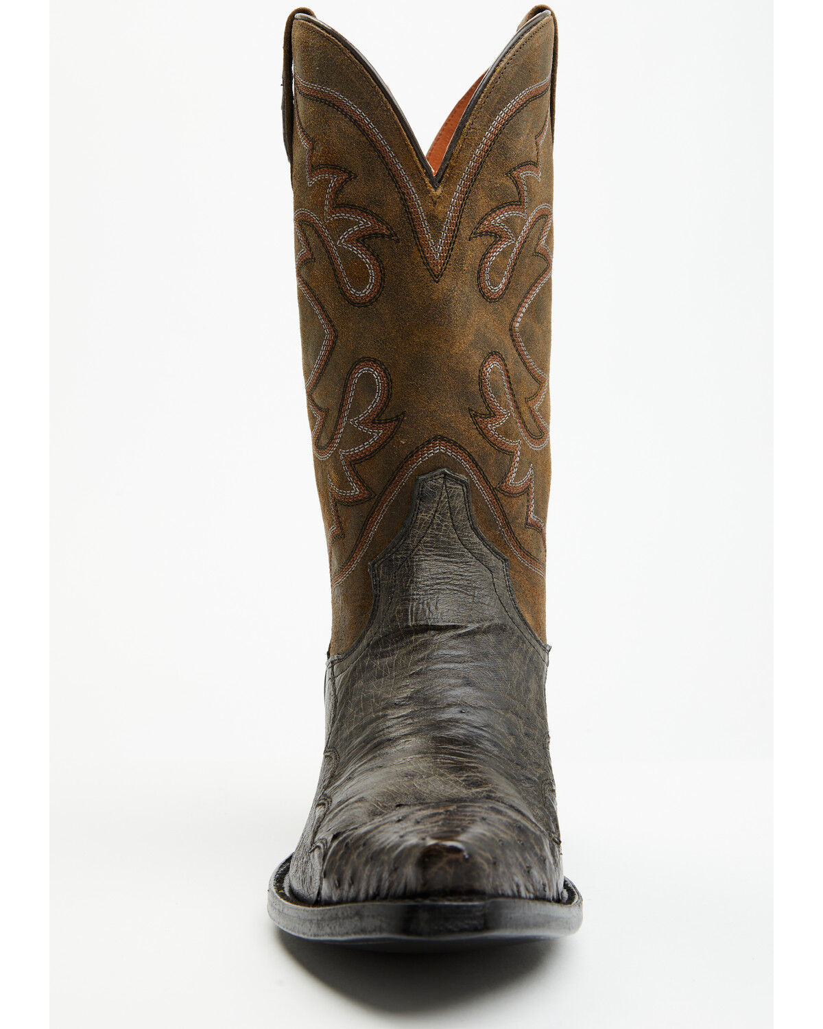 Image #4 - Dan Post Men's 12" Exotic Ostrich Western Boots - Snip Toe, Grey, hi-res