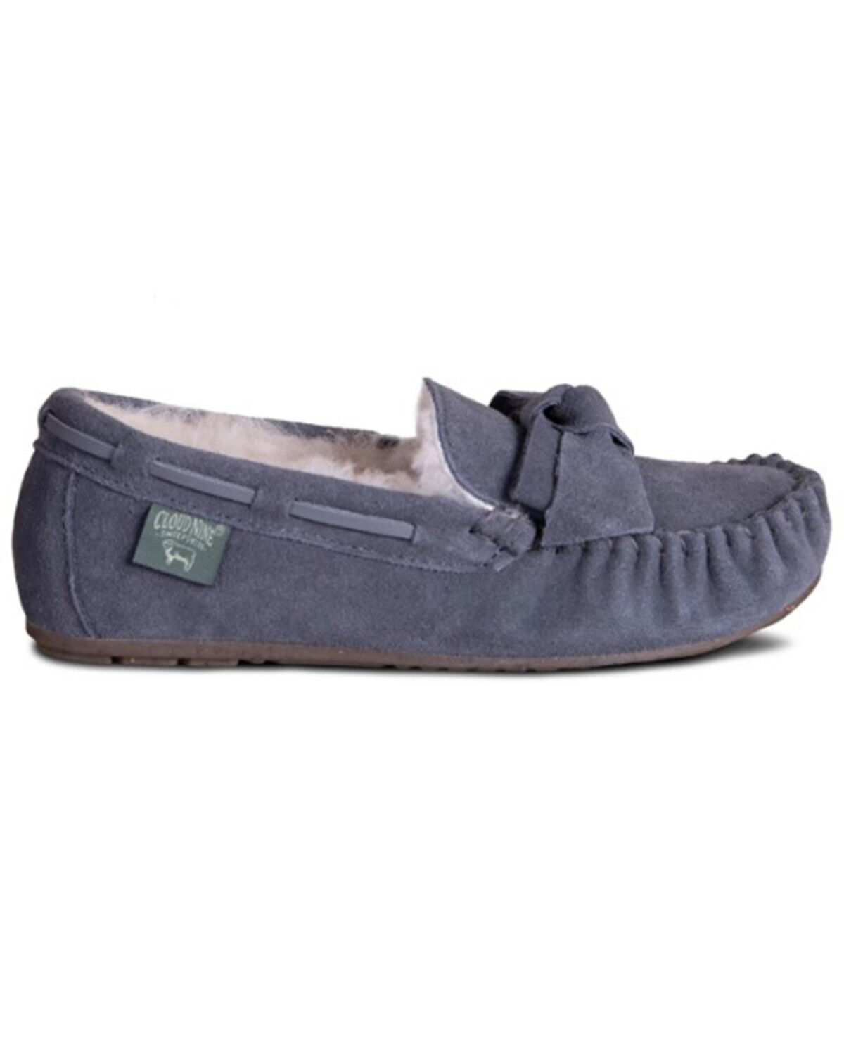 Image #1 - Cloud Nine Women's Scarlet Sheepskin Moccasins, Grey, hi-res