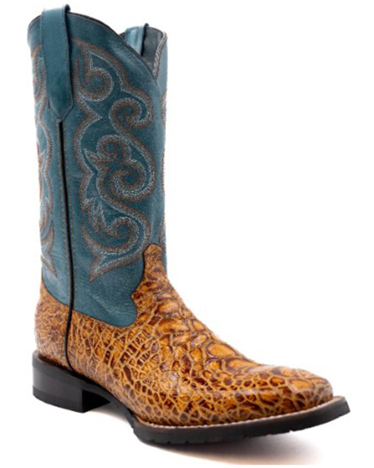 Ferrini Men's Kai Performance Western Boots - Broad Square Toe, Brown, hi-res