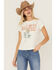 Image #1 - Idyllwind Women's Trusty Embellished Short Sleeve Graphic Tee, Ivory, hi-res