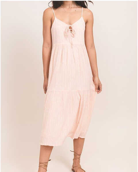 Image #1 - Others Follow Women's Peach Carmel Midi Dress, Peach, hi-res