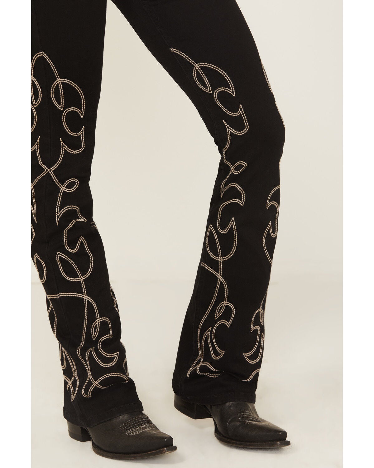 Image #3 - Idyllwind Women's Legend High Rise Boot Stitch Bootcut Super Stretch Denim Jeans, Black, hi-res