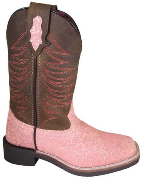 Image #1 - Smoky Mountain Little Girls' Ariel Western Boots - Broad Square Toe, Pink, hi-res