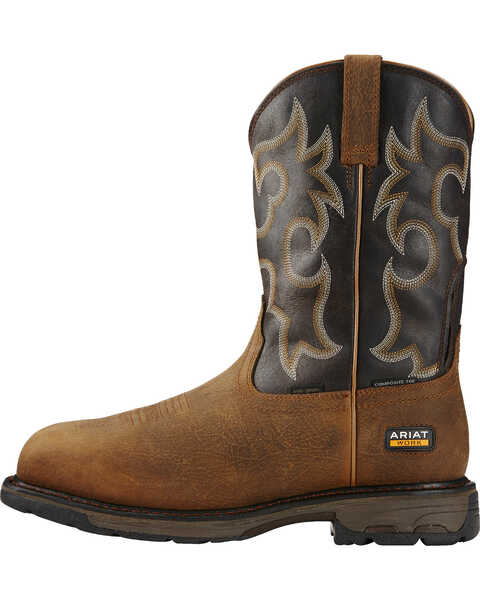Ariat Men's Workhog H2O 400g Cowboy Work Boots - Composite Toe  , Brown, hi-res