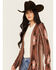 Image #2 - Rock & Roll Denim Women's Southwestern Print Long Sleeve Duster, Brown, hi-res