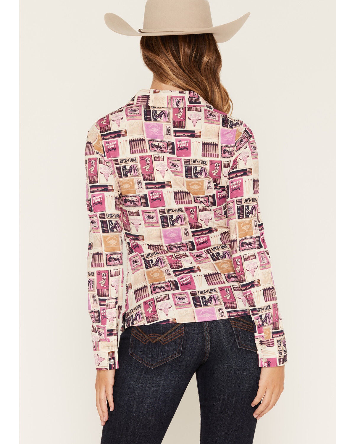 Image #4 - Idyllwind Women's Matchbook Printed Long Sleeve Button-Down Western Riding Shirt, Pink, hi-res