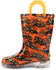 Image #3 - Western Chief Boys' Tractors Lighted Rain Boots - Round Toe, Orange, hi-res