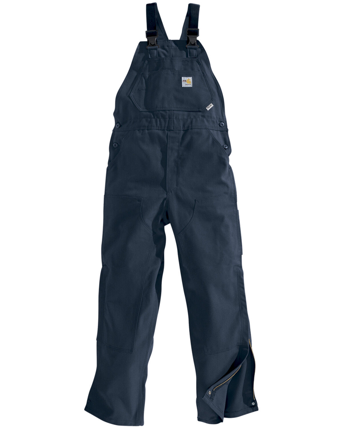 Image #2 - Carhartt Men's FR Duck Bib Overalls, Navy, hi-res