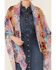Image #2 - LaBiz Women's Floral Short Kimono, Tan, hi-res