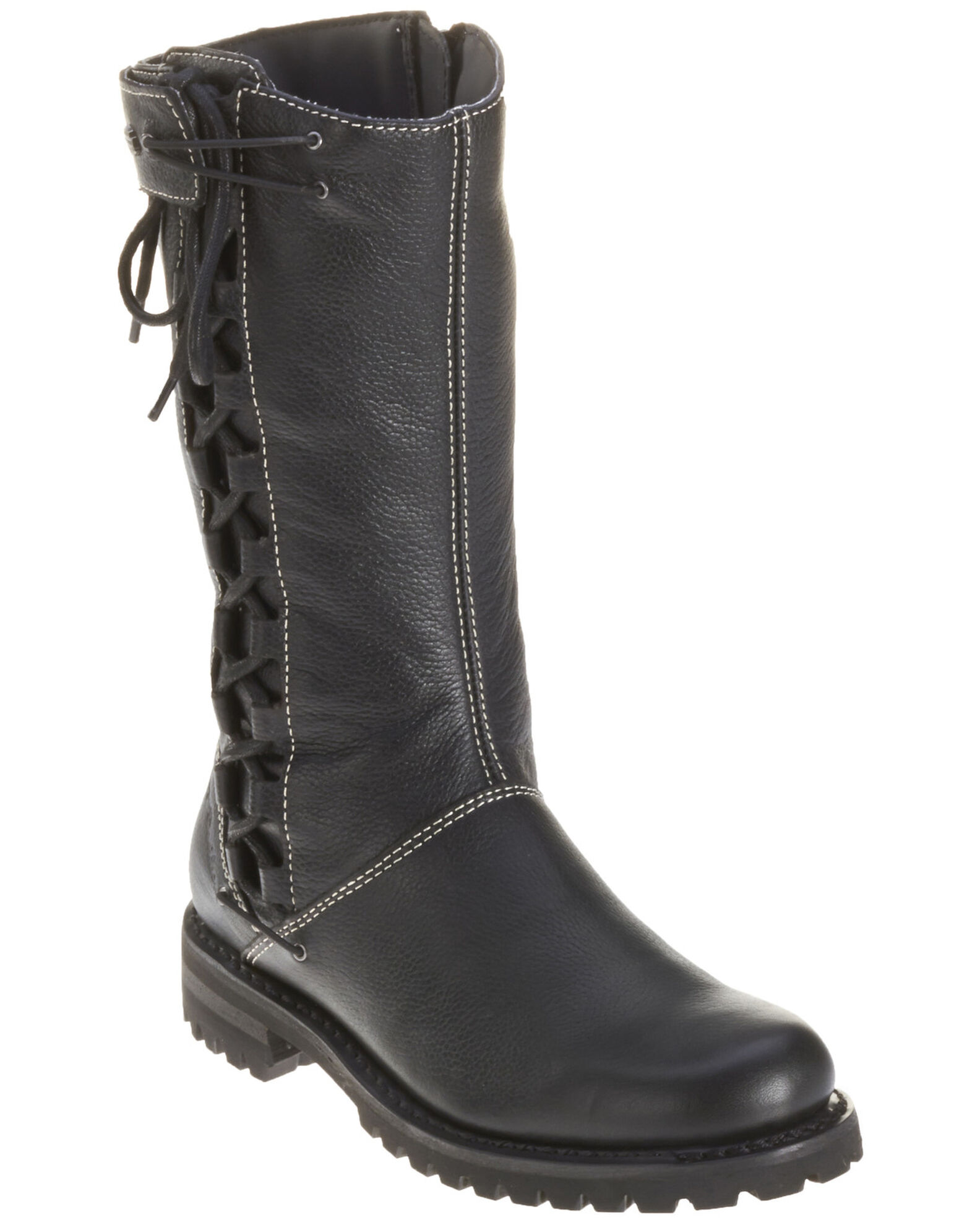 Round toe biker boots cheap