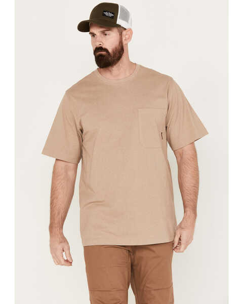 Image #1 - Hawx Men's Forge Solid Short Sleeve Pocket T-Shirt, Tan, hi-res
