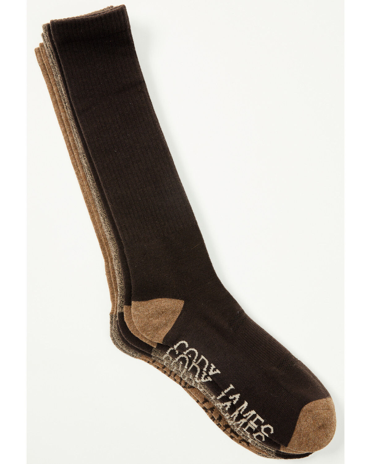 Image #3 - Cody James Men's Basic Crew Socks - 3 Pack, Brown, hi-res