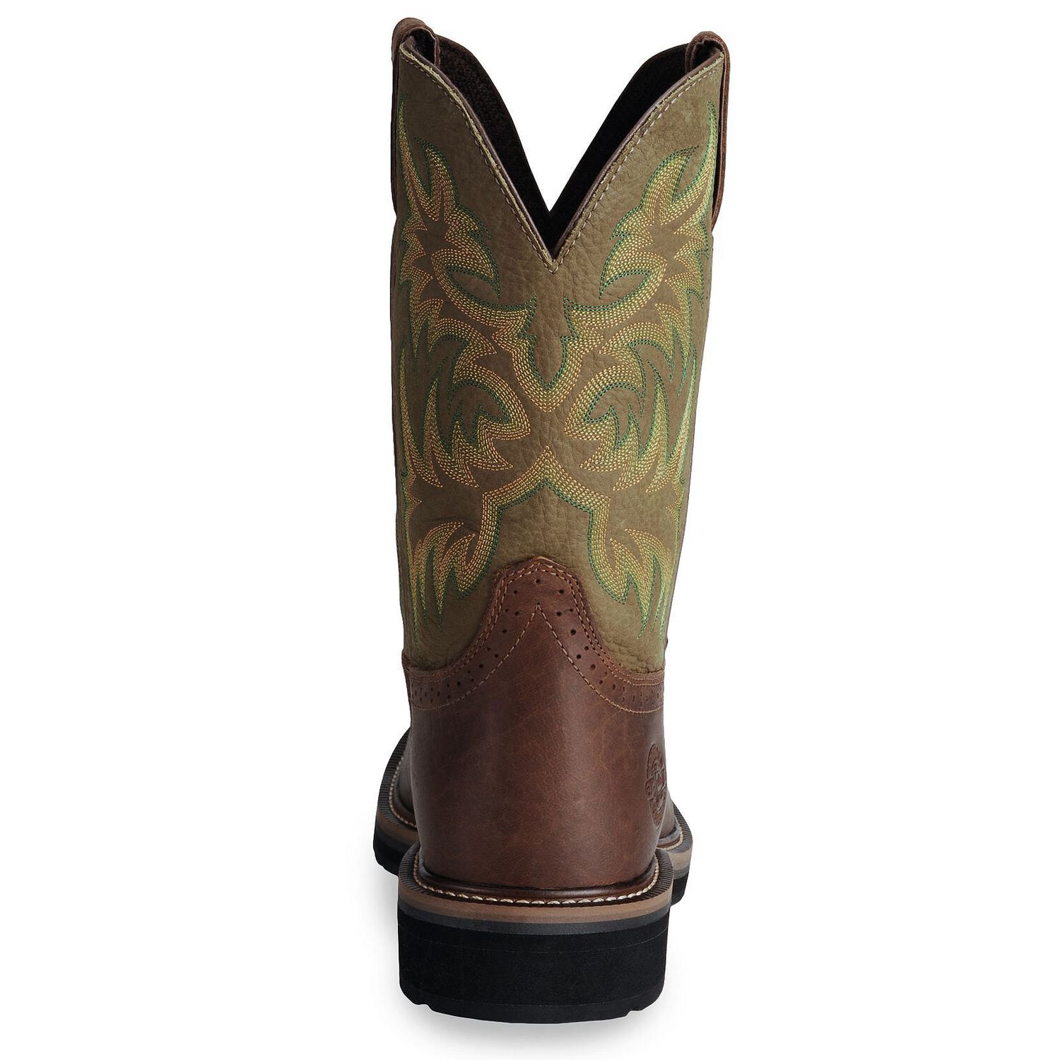 Image #7 - Justin Men's Stampede Driller Brown Work Boots - Steel Toe, Waxed Brn, hi-res