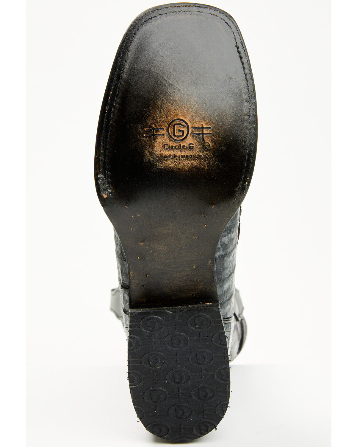 Image #7 - Corral Men's Exotic Caiman Western Boots - Broad Square Toe, Black, hi-res