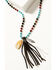 Shyanne Women's Dakota Agate Beaded Tassel Necklace , Silver, hi-res