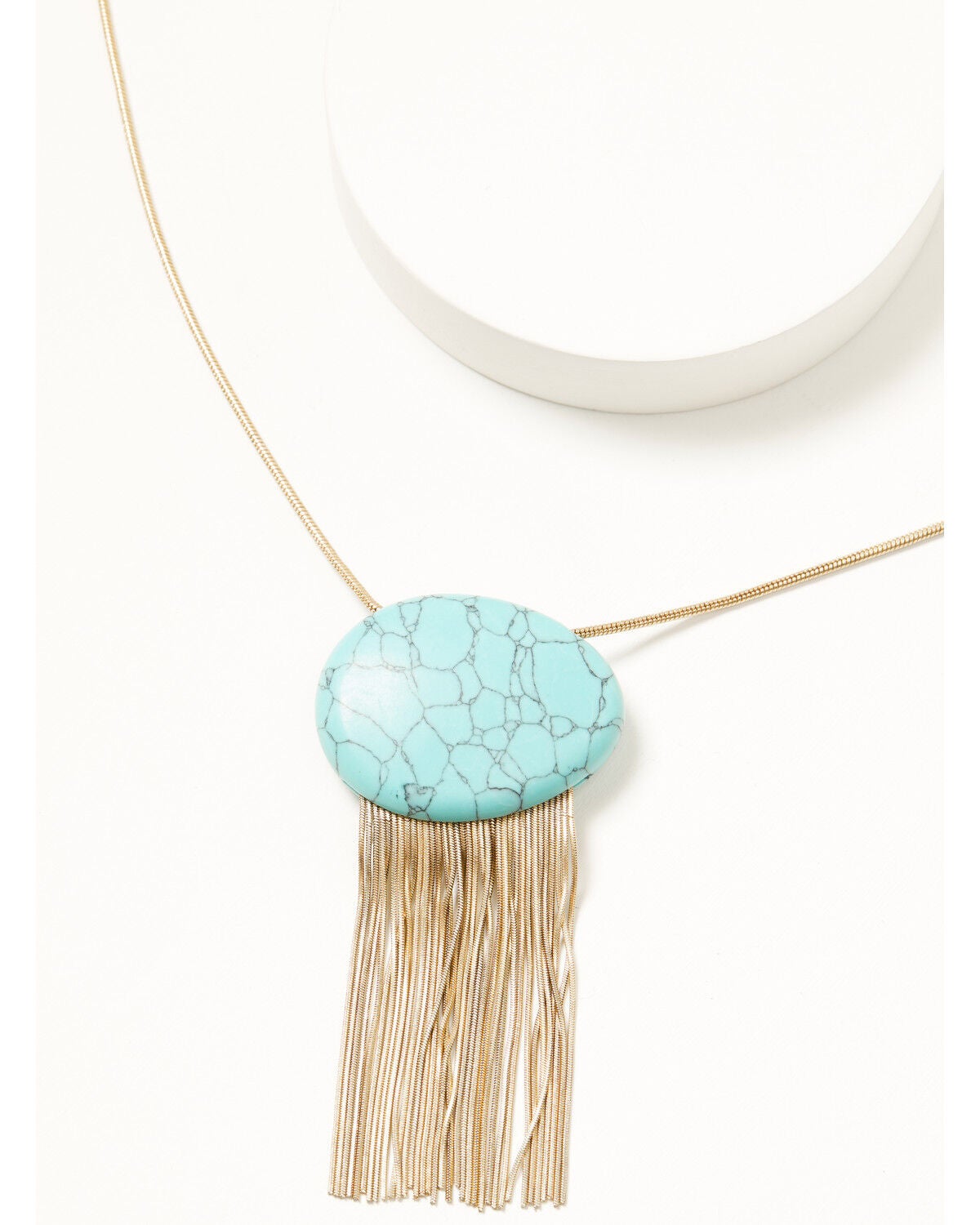 Image #1 - Lainey Wilson Women's Chain Fringe Necklace, Gold, hi-res