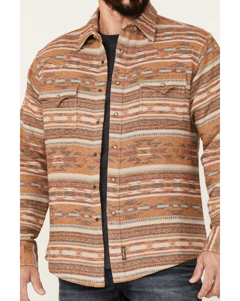 Image #3 - Wrangler Retro Premium Men's Brown Southwestern Stripe Long Sleeve Snap Western Shirt , , hi-res