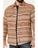 Image #3 - Wrangler Retro Premium Men's Brown Southwestern Stripe Long Sleeve Snap Western Shirt , , hi-res