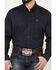 Cinch Men's Geo Print Long Sleeve Button Down Western Shirt, Navy, hi-res