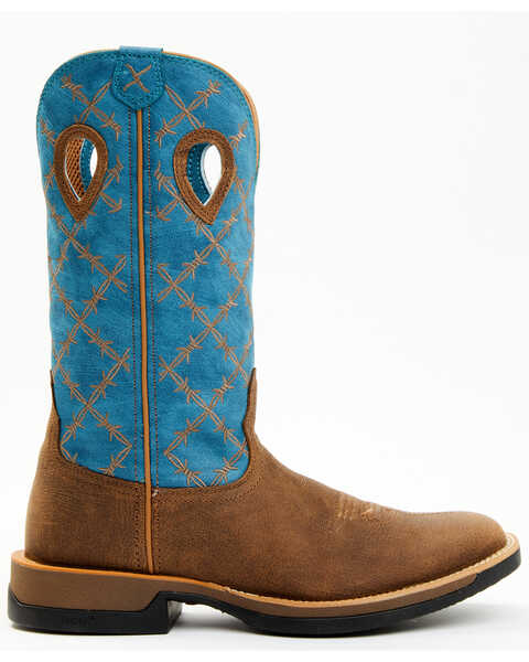 Image #2 - Twisted X Men's 12" Tech Western Performance Boots - Broad Square Toe, Blue, hi-res