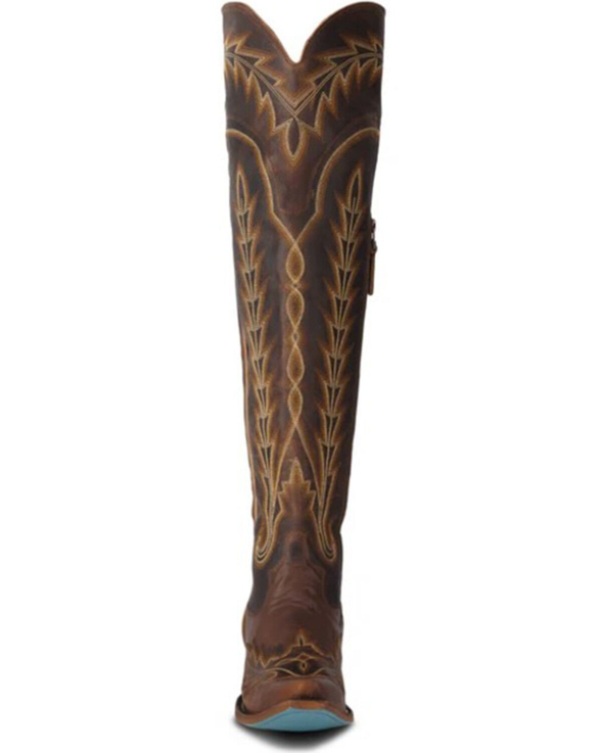 Image #4 - Lane Women's Lexington Over The Knee Corset Western Boots - Snip Toe, Cognac, hi-res