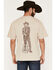 Image #4 - Willie Nelson Men's Silhouette Short Sleeve Graphic T-Shirt, Natural, hi-res