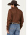 Image #4 - Kimes Ranch Men's Linville Long Sleeve Button-Down Performance Western Shirt, Brown, hi-res