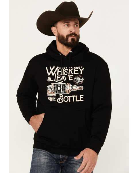 Moonshine Spirit Men's Whiskey Hooded Sweatshirt, Black, hi-res
