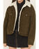 Image #3 - Levi's Women's Corduroy Sherpa Lined Snap Trucker Jacket, Olive, hi-res