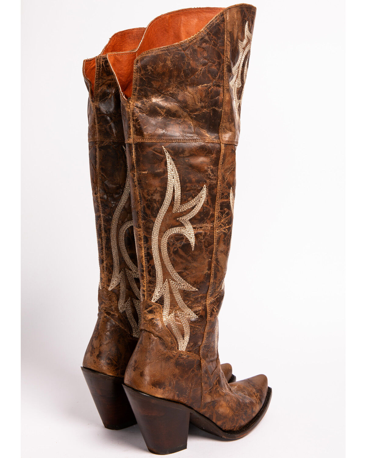 Image #6 - Dan Post Women's Jilted Knee Boots - Snip Toe, Chestnut, hi-res
