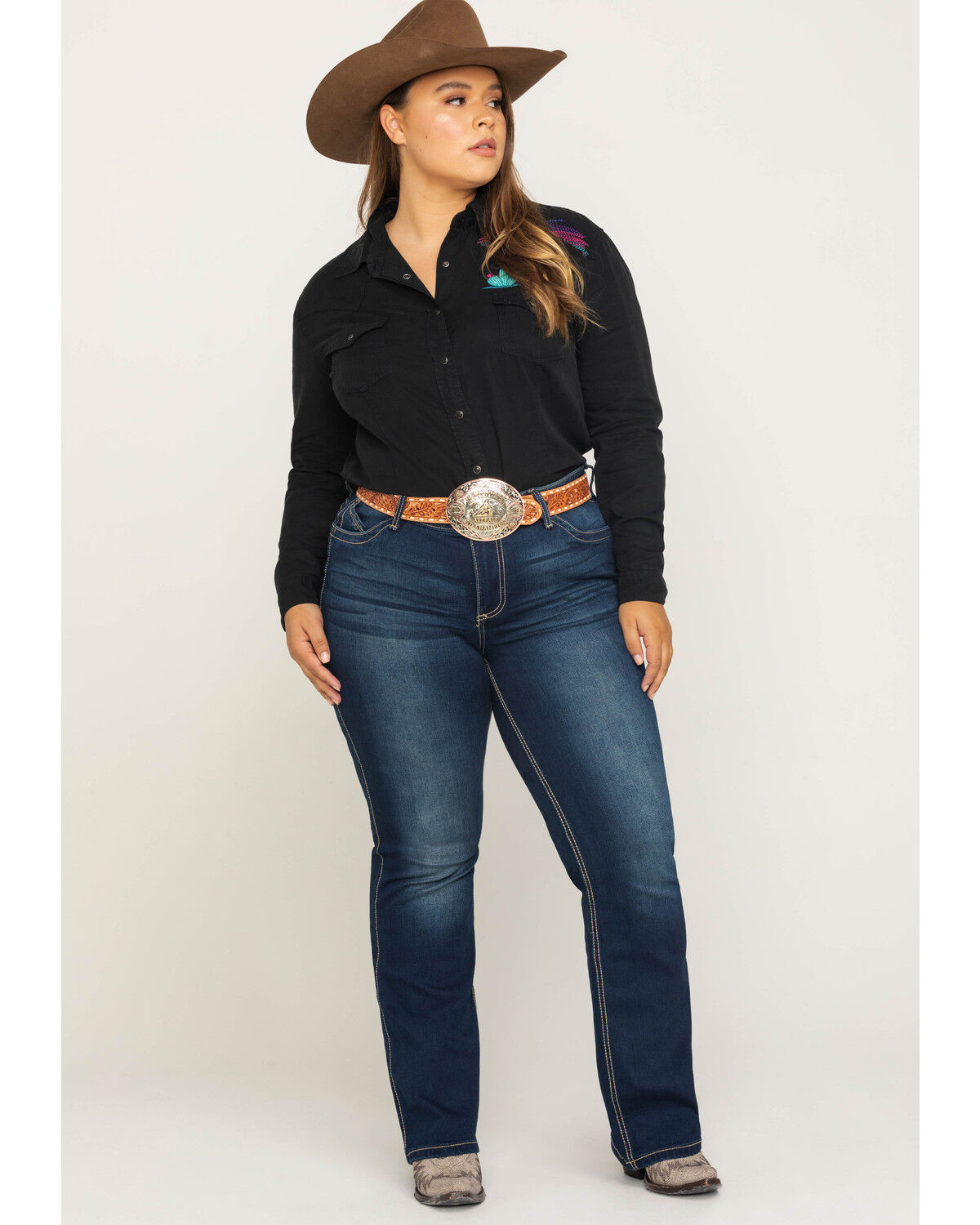 women's western jeans plus size