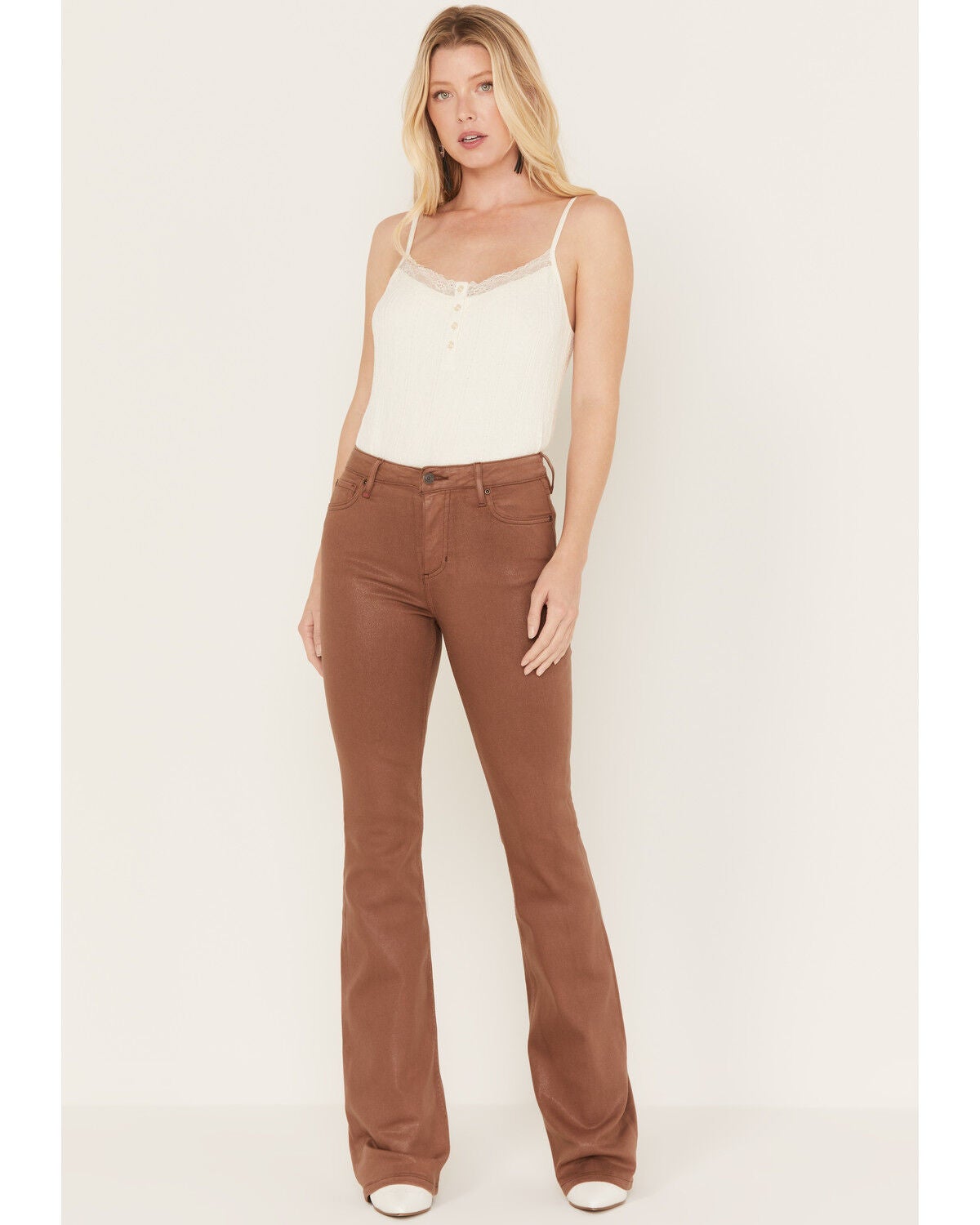 Idyllwind Women's Cowan Gypsy High Rise Coated Bootcut Jeans, Brown, hi-res