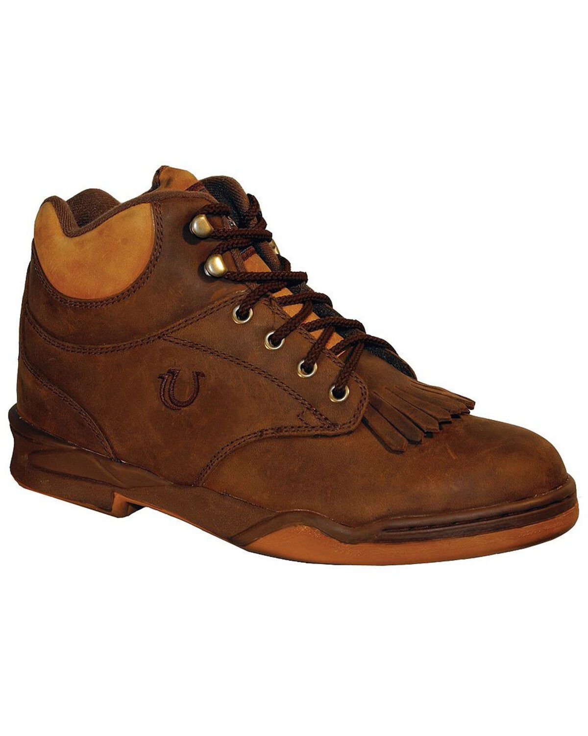 Women's Roper Lace-Up Kiltie HorseShoes - Round Toe, Brown, hi-res