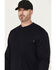 Image #2 - Hawx Men's FR Long Sleeve Pocket Henley, Navy, hi-res