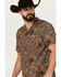 Image #2 - Cinch Men's Camp Conversational Print Short Sleeve Button-Down Performance Stretch Western Shirt, Brown, hi-res