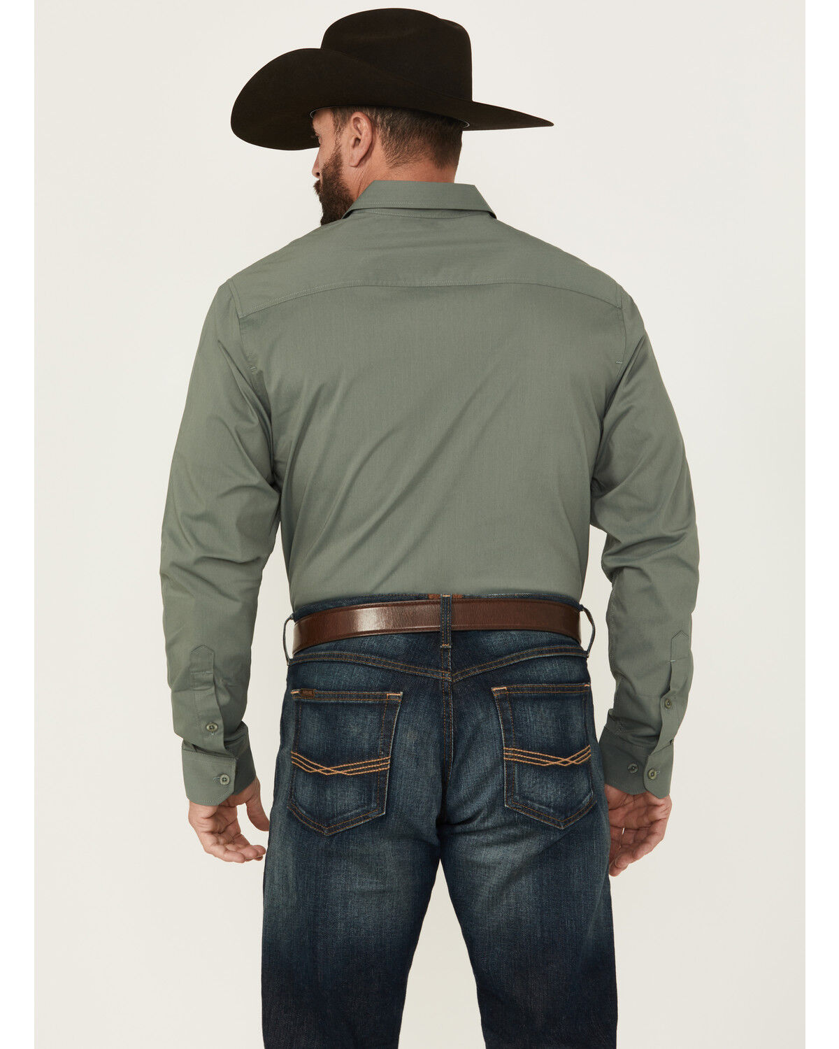 Image #4 - Kimes Ranch Men's Linville Long Sleeve Button-Down Performance Shirt, Light Blue, hi-res